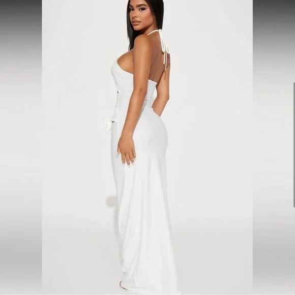 White cut out maxi dress - Picture 2 of 8